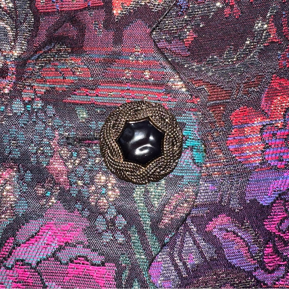 NU-MODE Vintage Puff Sleeve Peplum Brocade Blazer - Picture 7 of 17